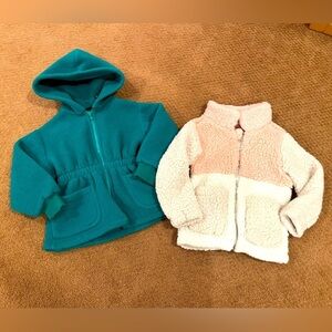 Bundle of 2 Girls Fleeces Faux Sherpa Size 3T Tahari and Avalanche